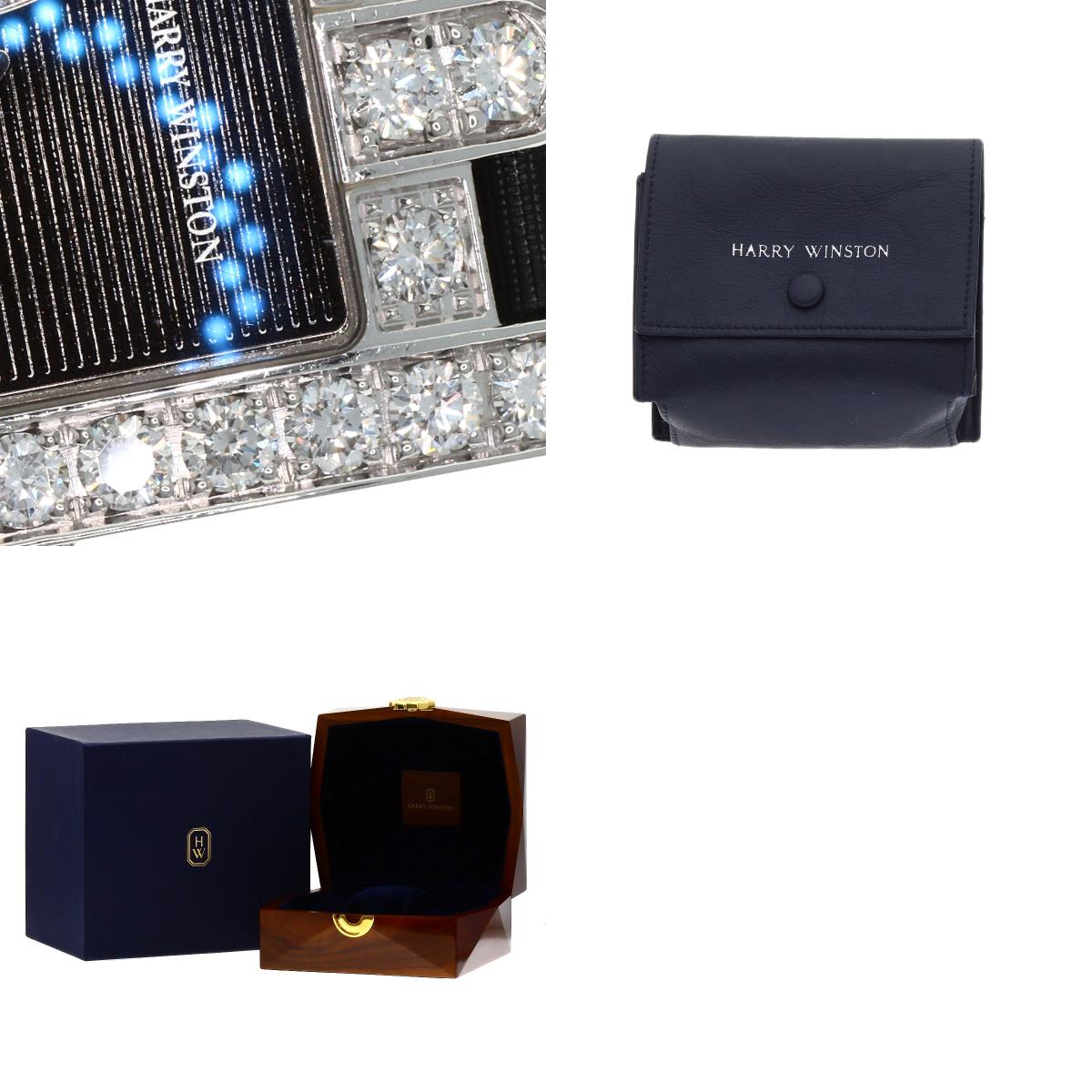 HARRY WINSTON ハリーウィンストン 310LQW アヴェニュー ナイト パピヨン 腕時計 K18WG レディース 中古