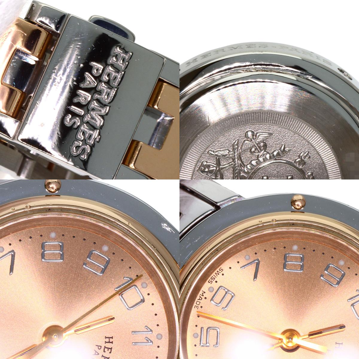 HERMES エルメス CL4.221 クリッパー 新バックル 腕時計 SS レディース 中古