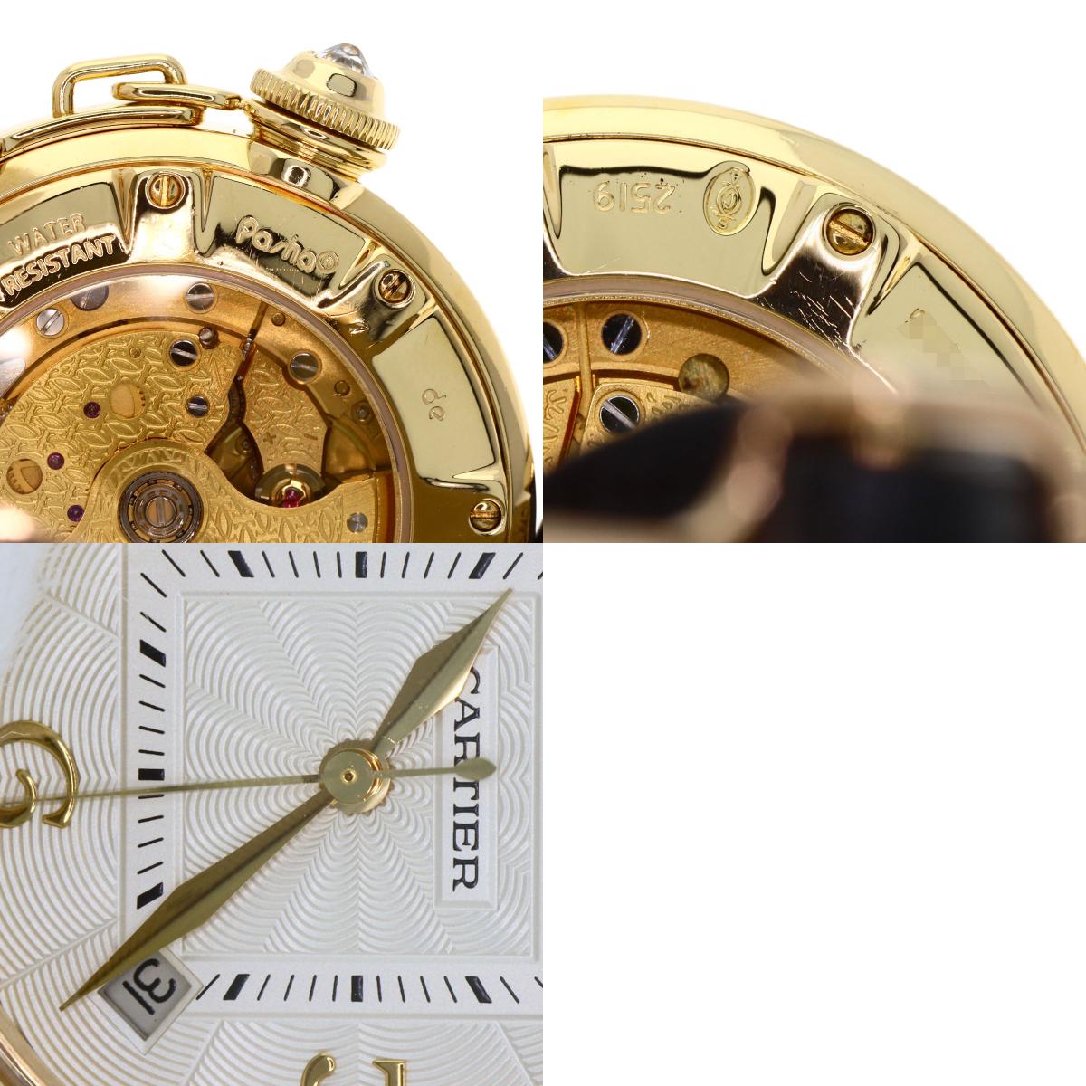 CARTIER カルティエ WJ111551 パシャ 32mm ベゼルダイヤモンド 腕時計 K18YG レディース 中古