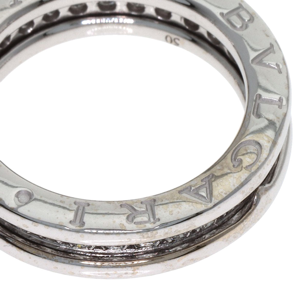 BVLGARI ブルガリ B-zero1 ビーゼロワン 1バンド ダイヤモンド XS #50 リング・指輪 K18WG レディース 中古