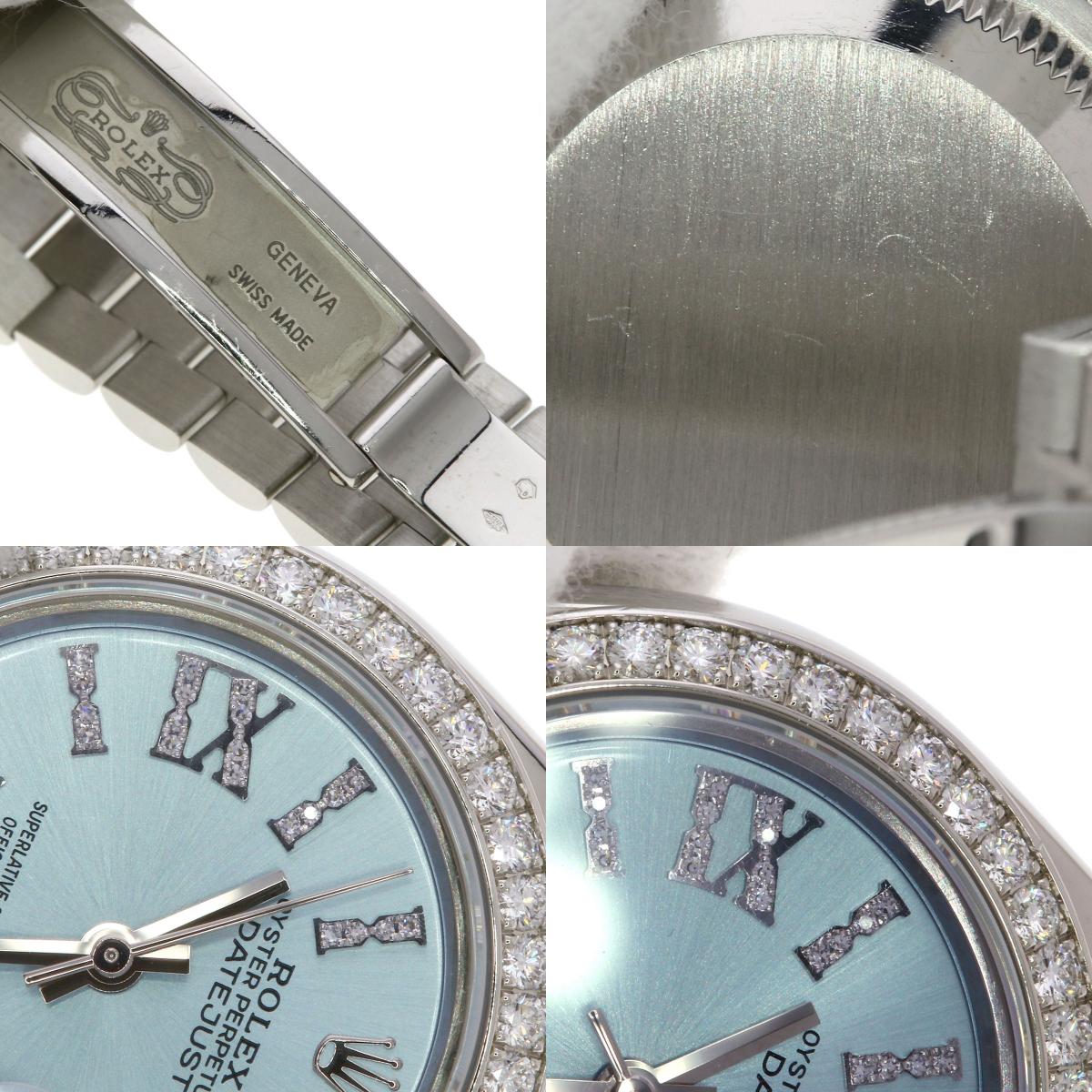 ROLEX ロレックス 279136RBR デイトジャスト 28 ベゼル ダイヤモンド 腕時計 PT レディース 中古