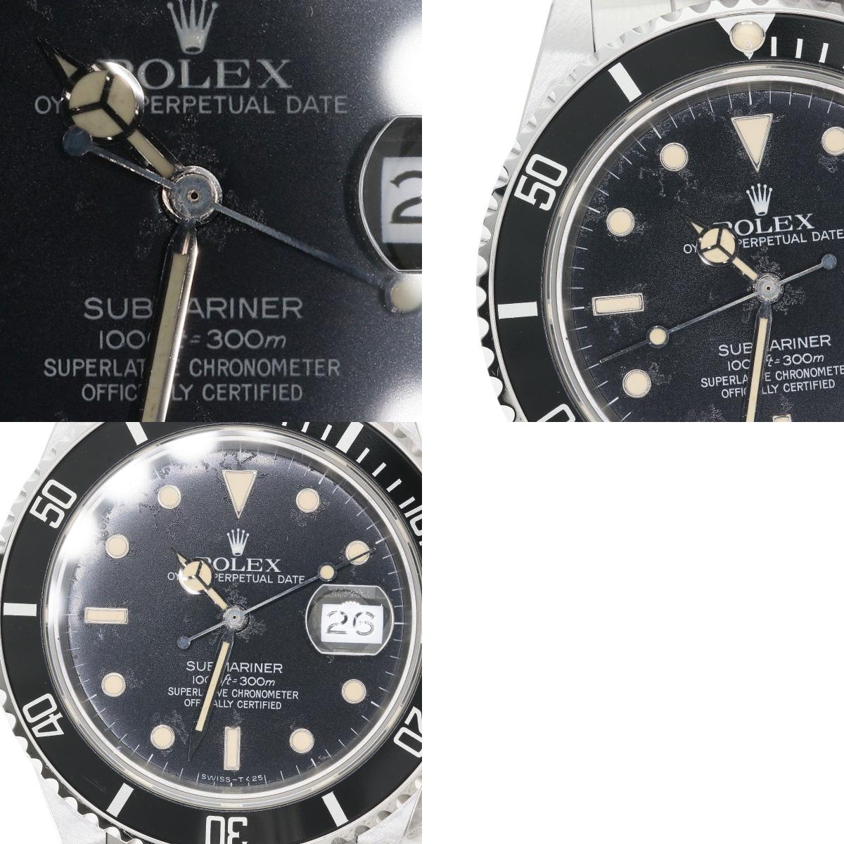 ROLEX ロレックス 168000 サブマリーナデイト オールトリチウム 1987年製 ヴィンテージ 腕時計 SS メンズ 中古