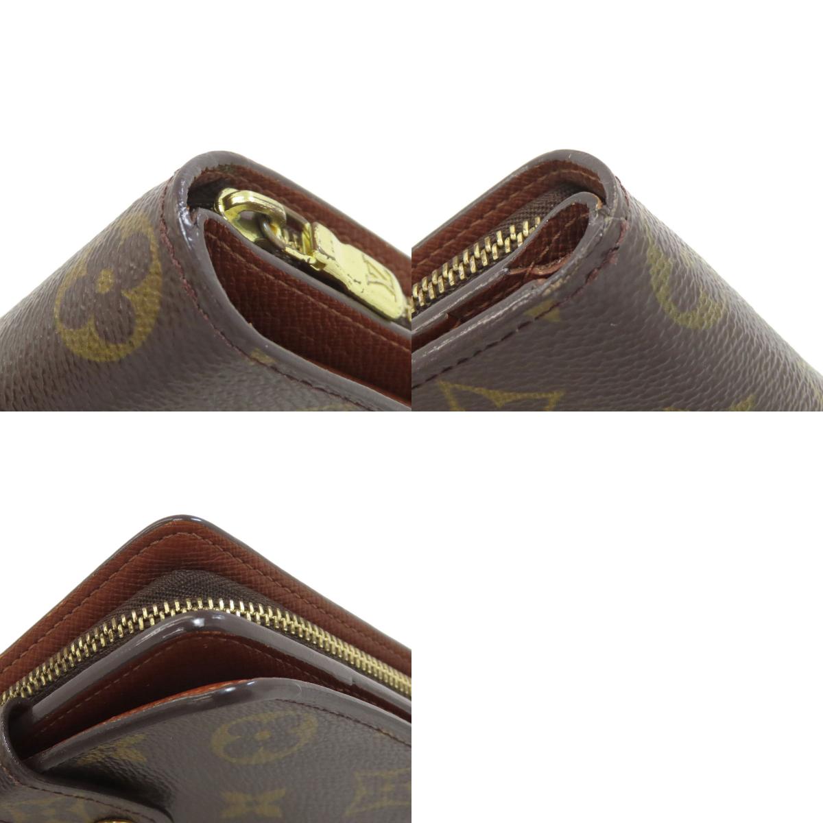 LOUIS VUITTON ルイヴィトン M61667 コンパクトジップ 二つ折り財布(小銭入れあり) モノグラムキャンバス レディース 中古