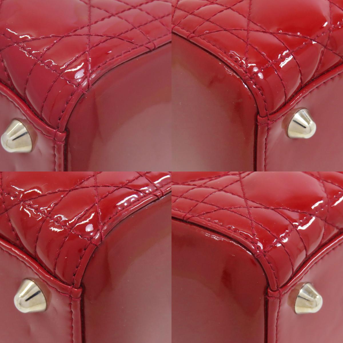 CHRISTIAN DIOR クリスチャンディオール レディディオール 2WAY ハンドバッグ エナメル レディース 中古