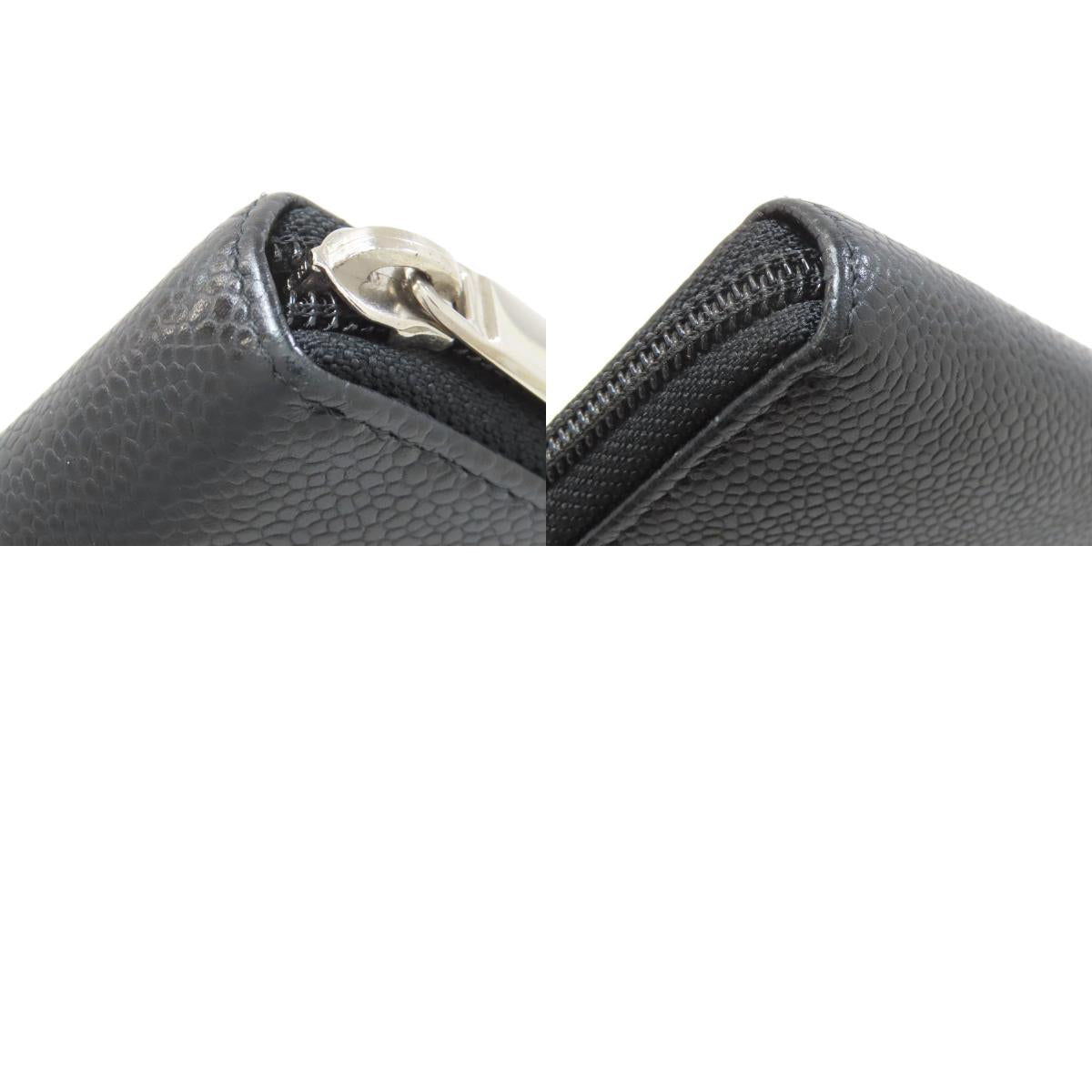 CHANEL シャネル ココマーク シルバー金具 長財布(小銭入れあり) グレインド カーフスキン レディース 中古