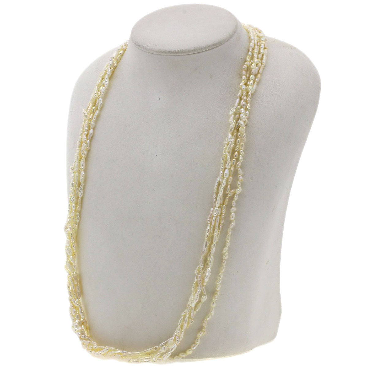 SELECT JEWELRY セレクトジュエリー 淡水パール 真珠 5連 ネックレス SV レディース 中古