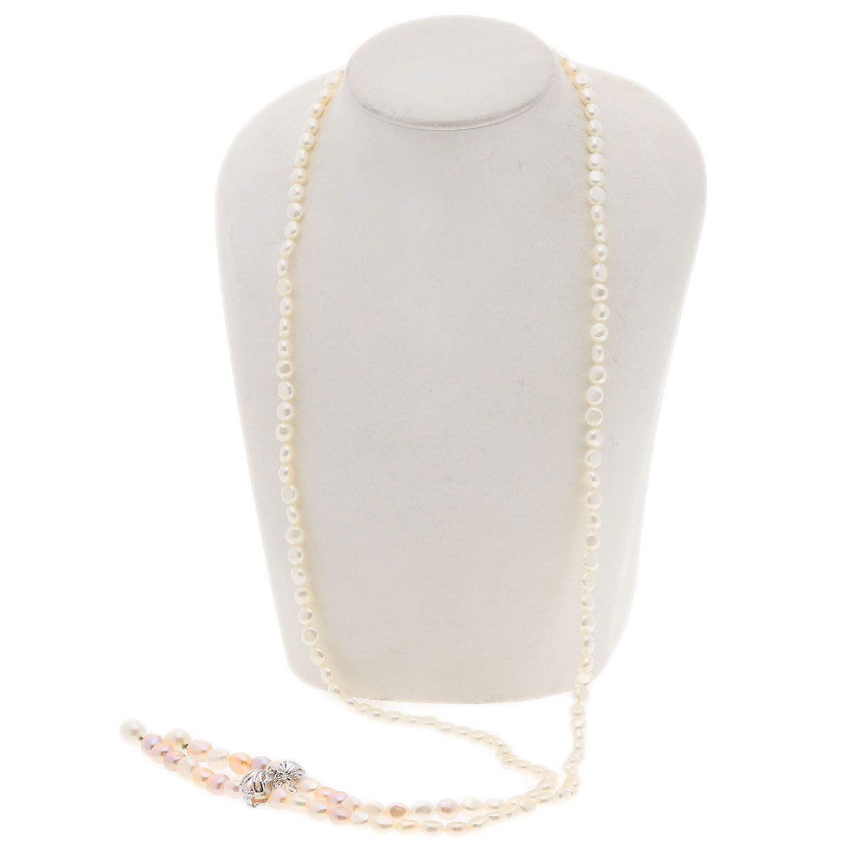 SELECT JEWELRY セレクトジュエリー 淡水パール 真珠 ダイヤモンド ネックレス SV レディース 中古