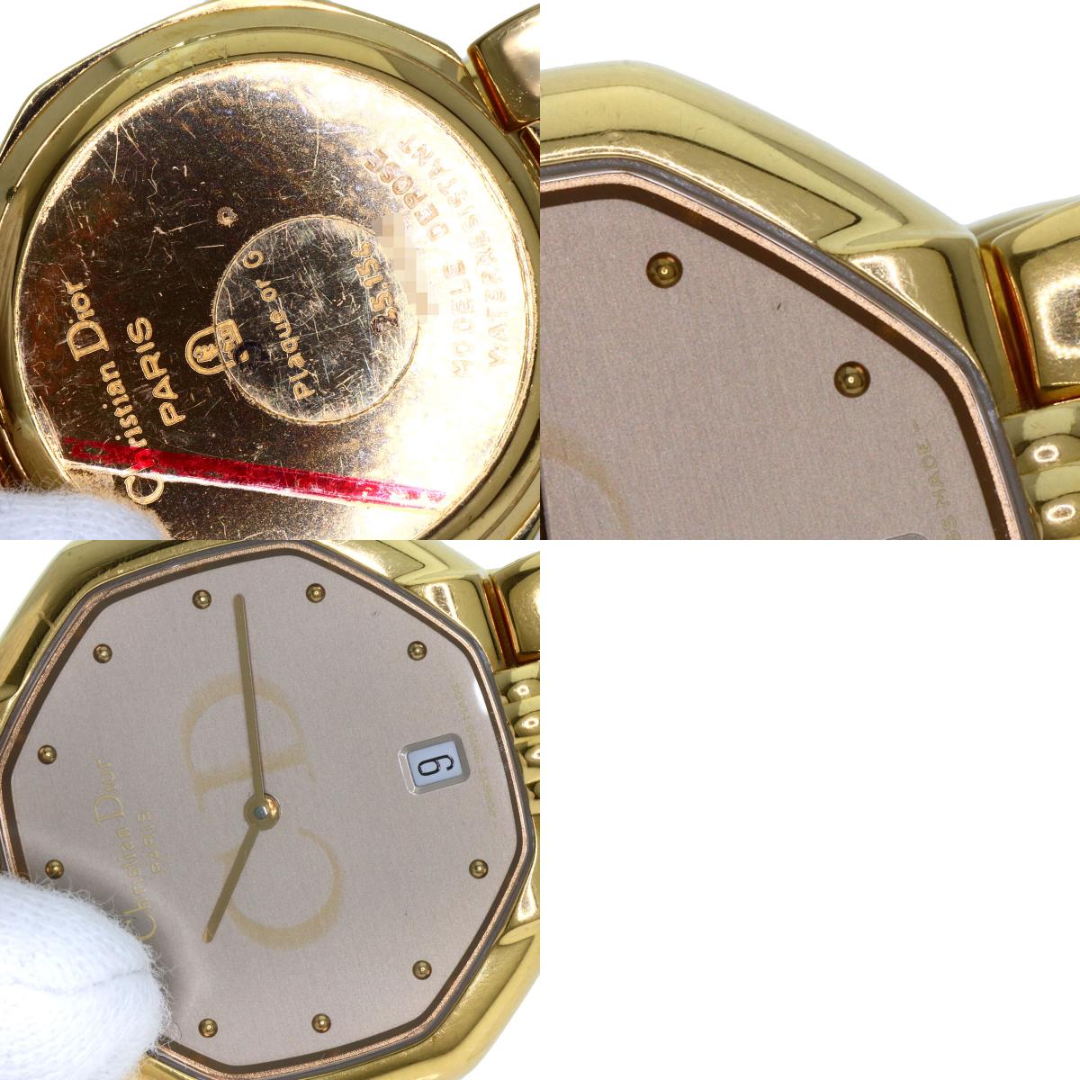 CHRISTIAN DIOR クリスチャンディオール 25.154 オクタゴン 腕時計 GP メンズ 中古
