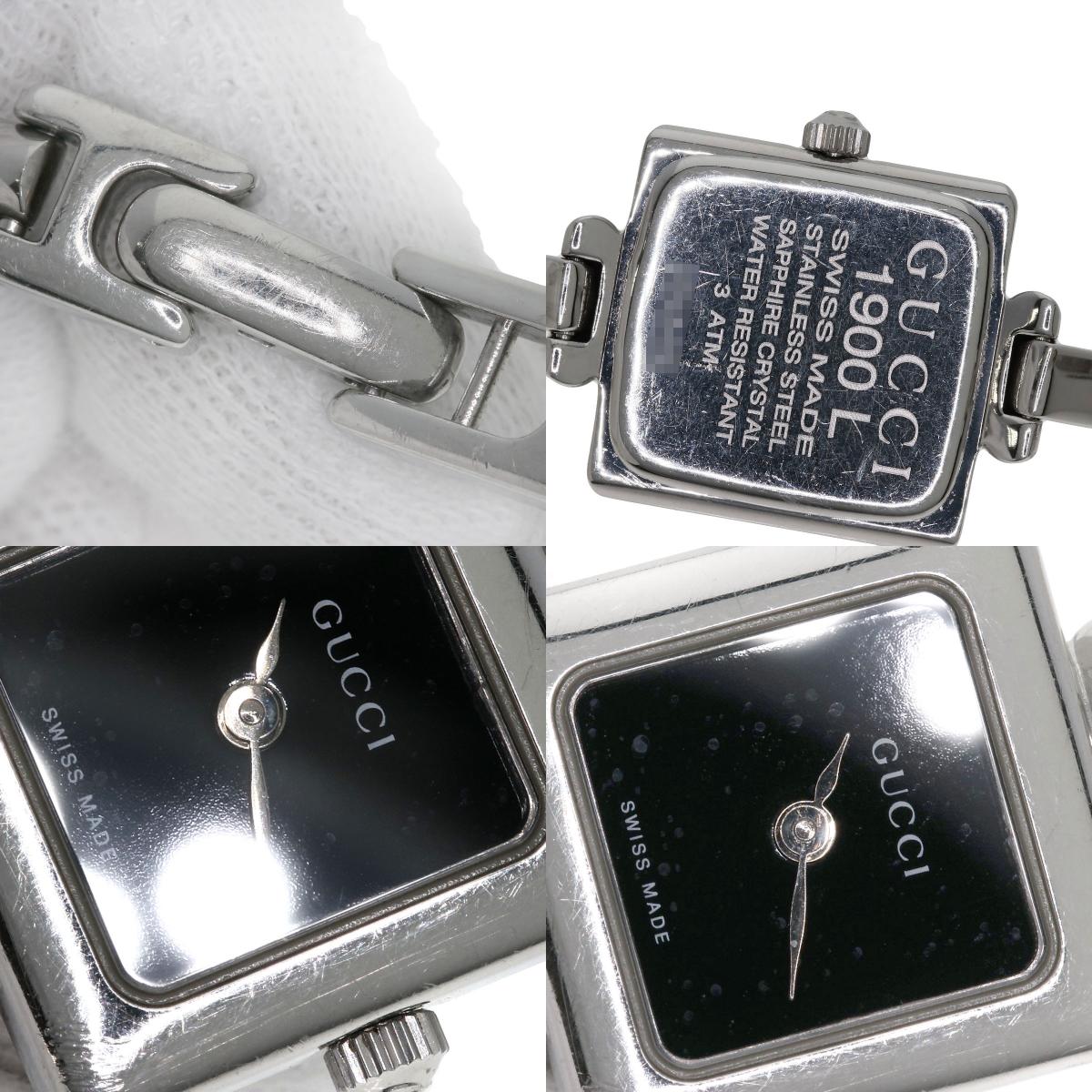 GUCCI グッチ 1900L スクエアフェイス 腕時計 SS レディース 中古