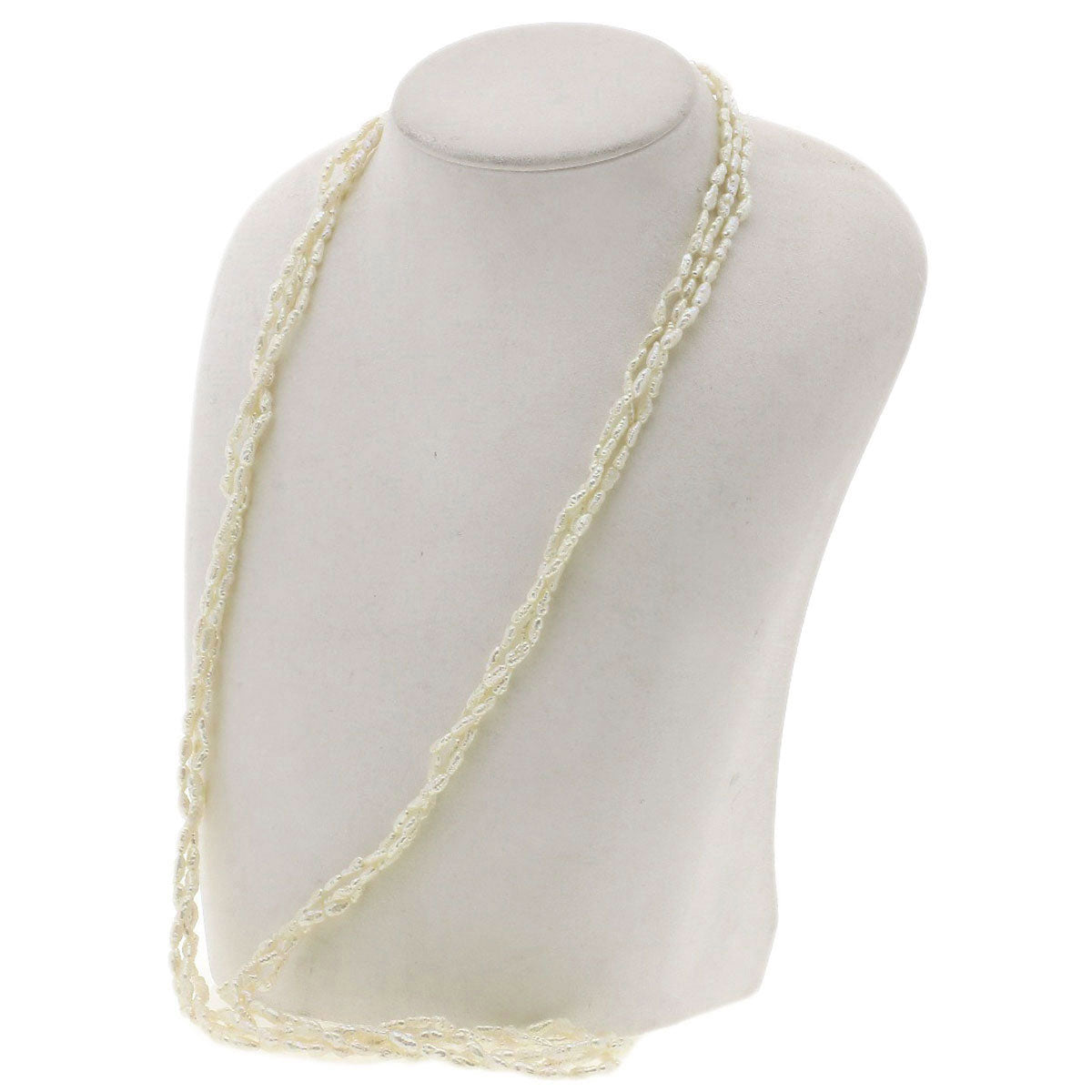 SELECT JEWELRY セレクトジュエリー 淡水パール 真珠 3連 ネックレス 金属製 レディース 中古