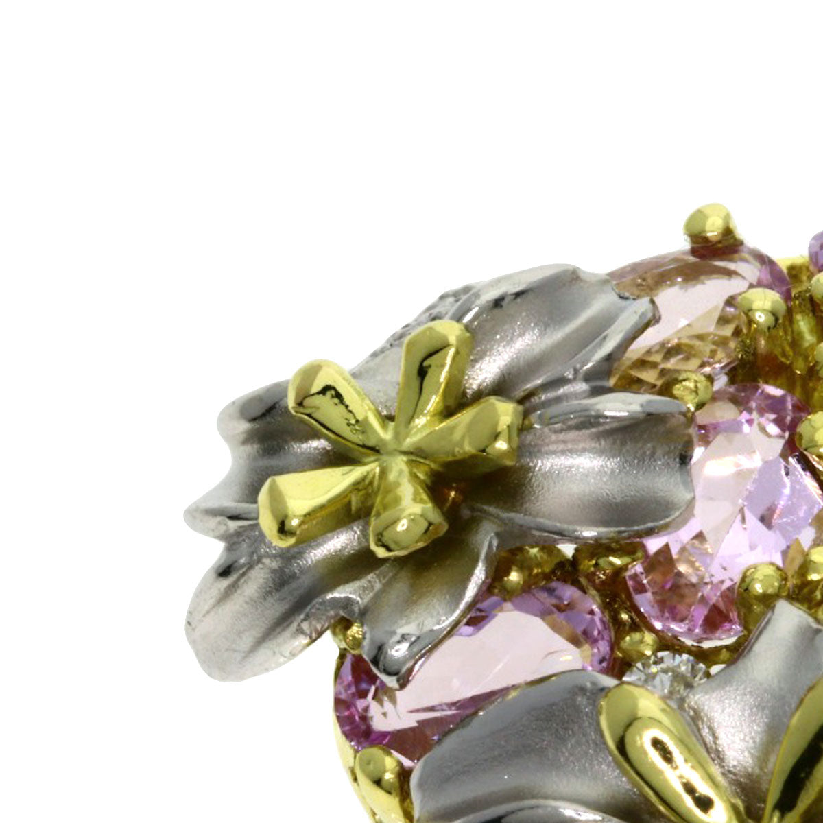 SELECT JEWELRY セレクトジュエリー 山崎裕見子 ダイヤモンド カラーストーン ブローチ PT900 レディース 中古