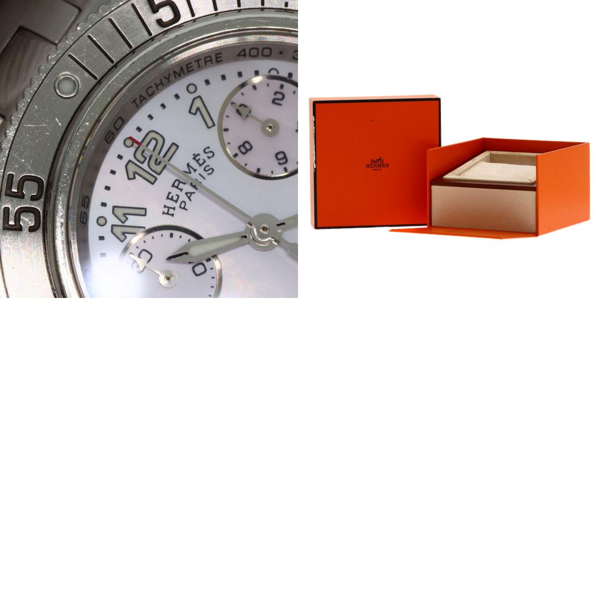 HERMES エルメス CL2.310 クリッパー ダイバー クロノグラフ 新バックル 腕時計 SS メンズ 中古