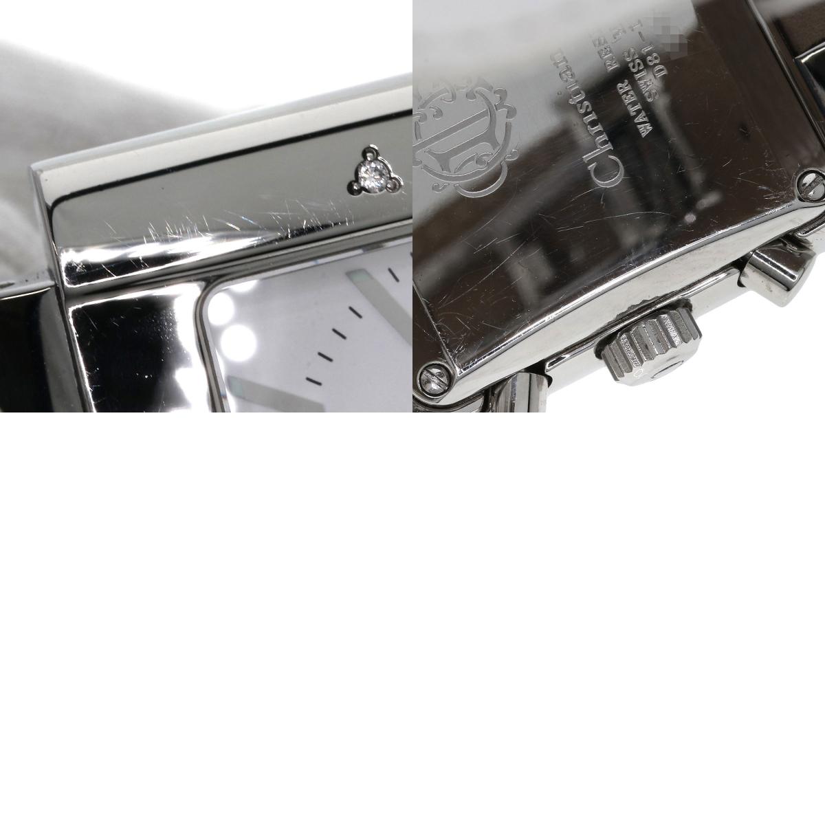 CHRISTIAN DIOR クリスチャンディオール D81-101 リヴァ ダイヤモンドベゼル 腕時計 SS レディース 中古