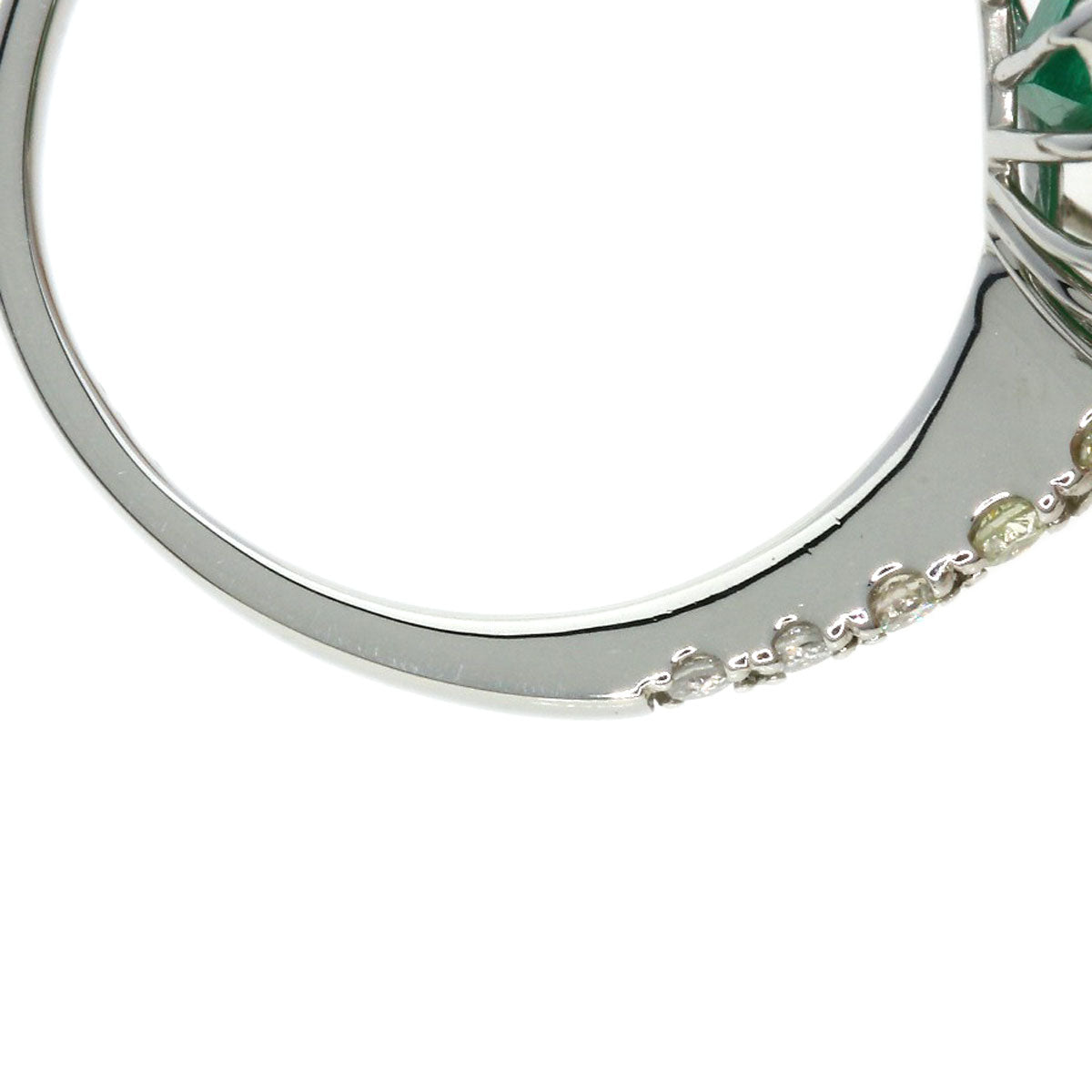 SELECT JEWELRY セレクトジュエリー エメラルド ダイヤモンド リング・指輪 PT950 レディース 中古