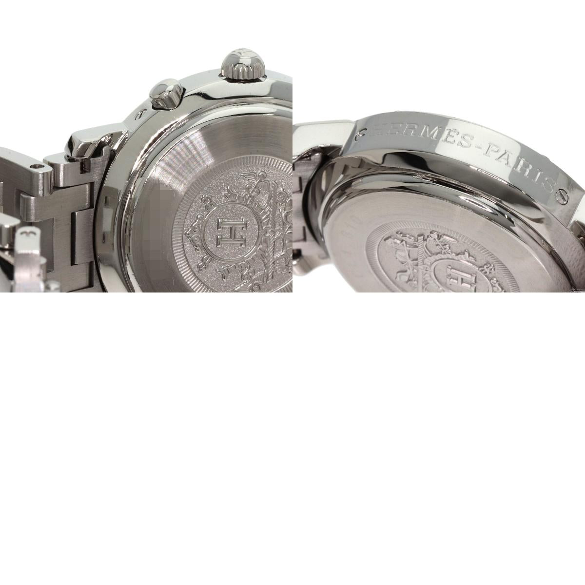 HERMES エルメス CL1.310 クリッパー クロノグラフ 腕時計 SS レディース 中古