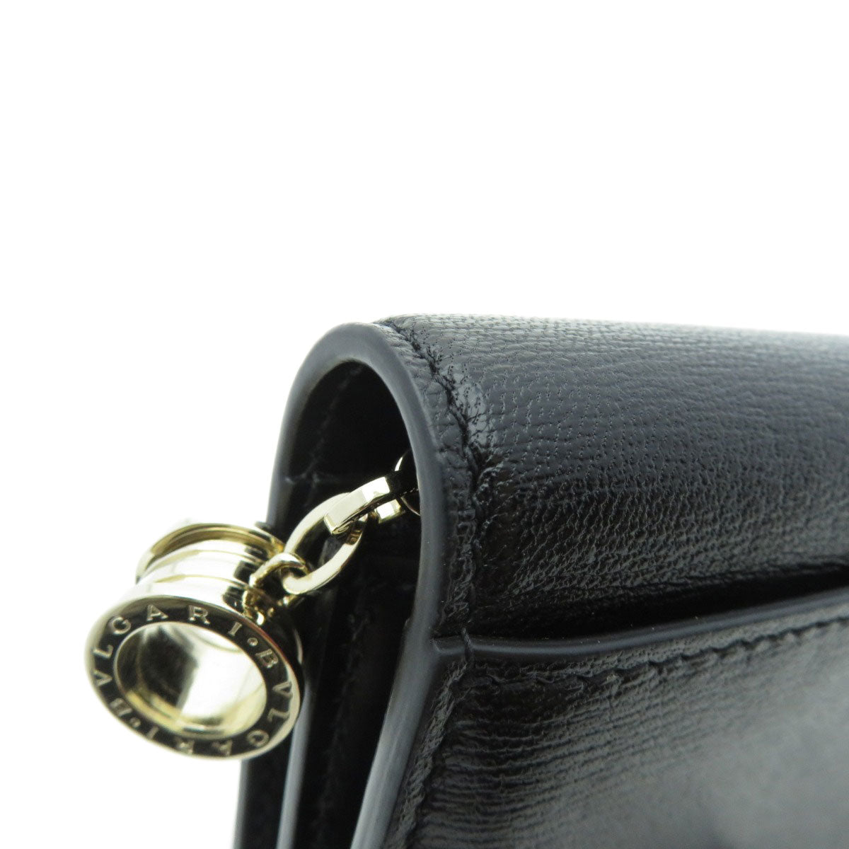 BVLGARI ブルガリ ロゴ ビーゼロワンモチーフ 三つ折り 二つ折り財布(小銭入れあり) カーフ レディース 中古