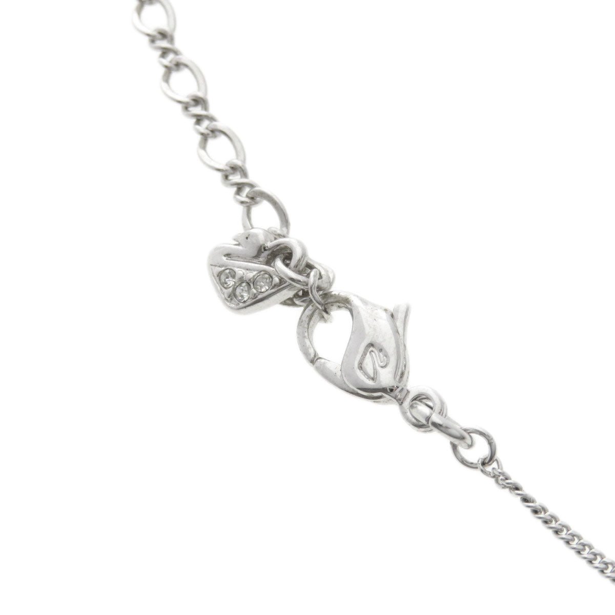 SWAROVSKI スワロフスキー サークルモチーフ ネックレス 金属製 レディース 中古