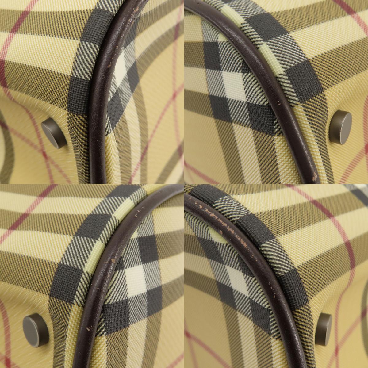 BURBERRY バーバリー ノバチェック ハンドバッグ キャンバス レディース 中古
