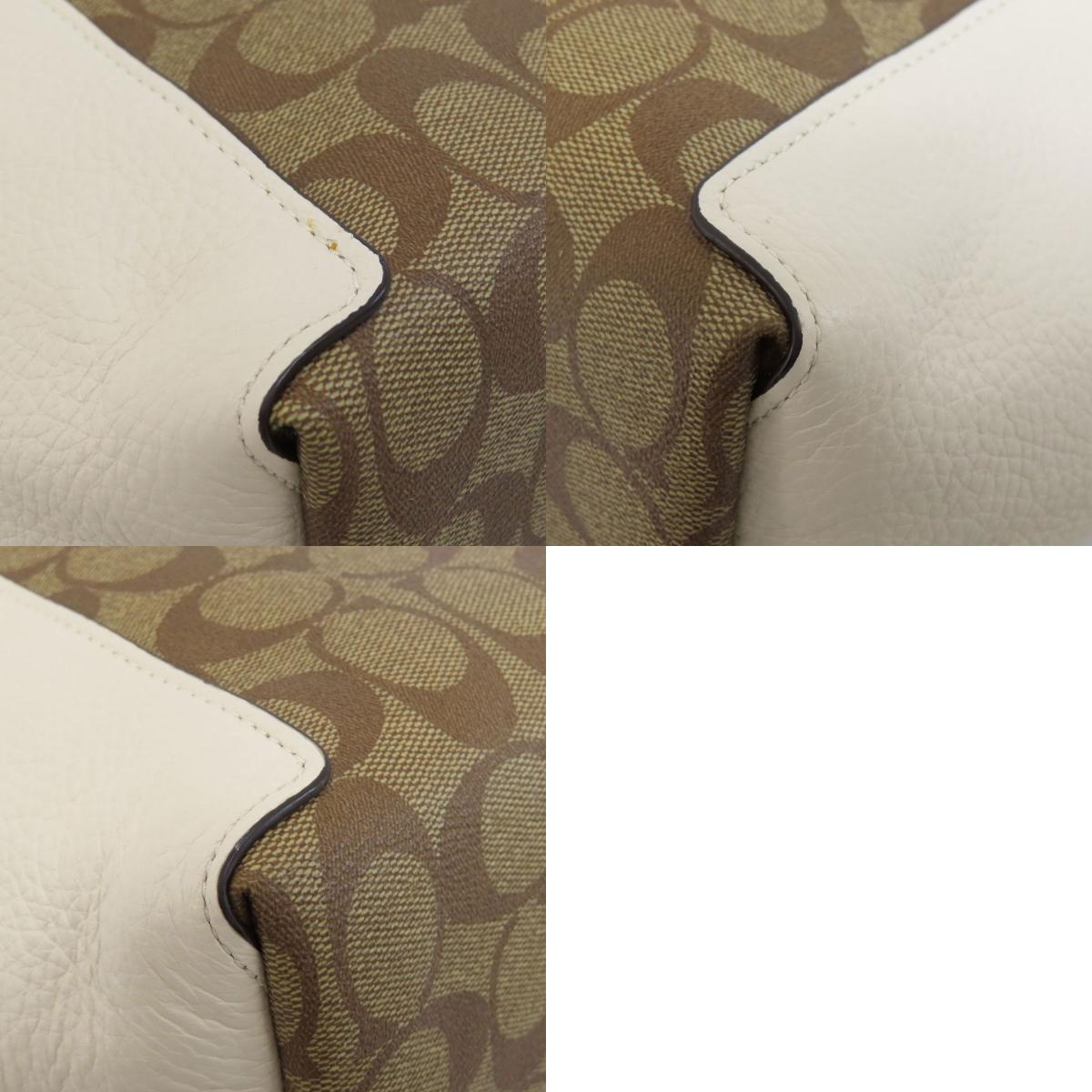 COACH コーチ C7261 シグネチャー 2WAY ハンドバッグ PVC レディース 中古