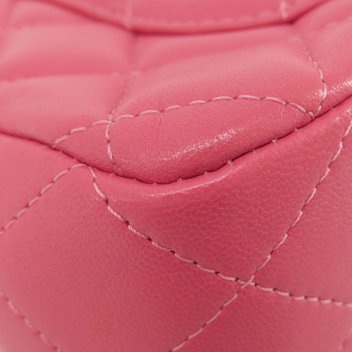 CHANEL シャネル チェーンショルダー マトラッセ シルバー金具 ショルダーバッグ ラムスキン レディース 中古