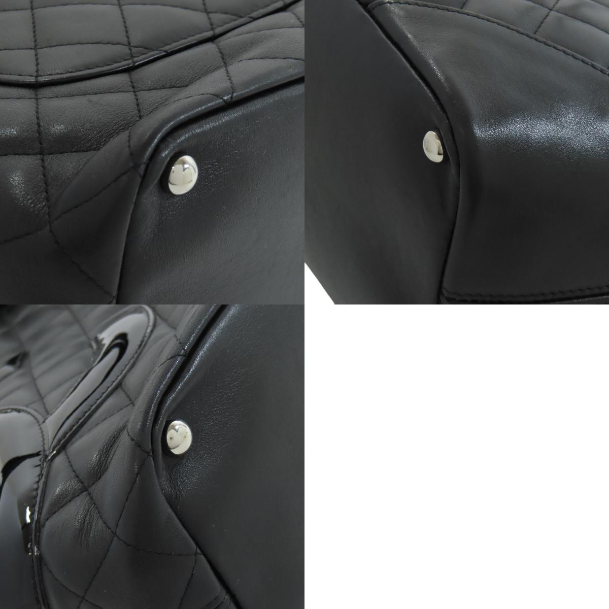 CHANEL シャネル カンボンライン シルバー金具 トートバッグ カーフ レディース 中古