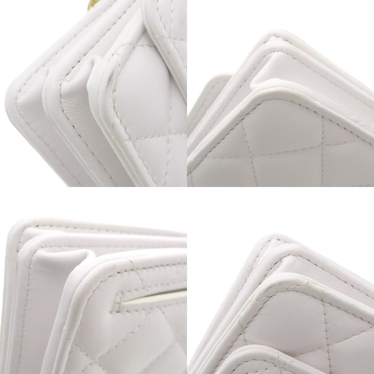 CHANEL シャネル チェーンウォレット ココマーク マトラッセ ショルダーバッグ ラムスキン レディース 中古
