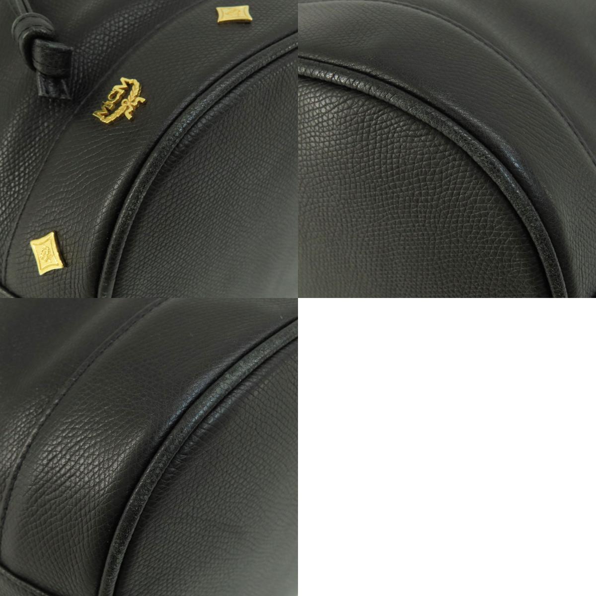 MCM エム・シー・エム ロゴ金具 ショルダーバッグ レザー レディース 中古