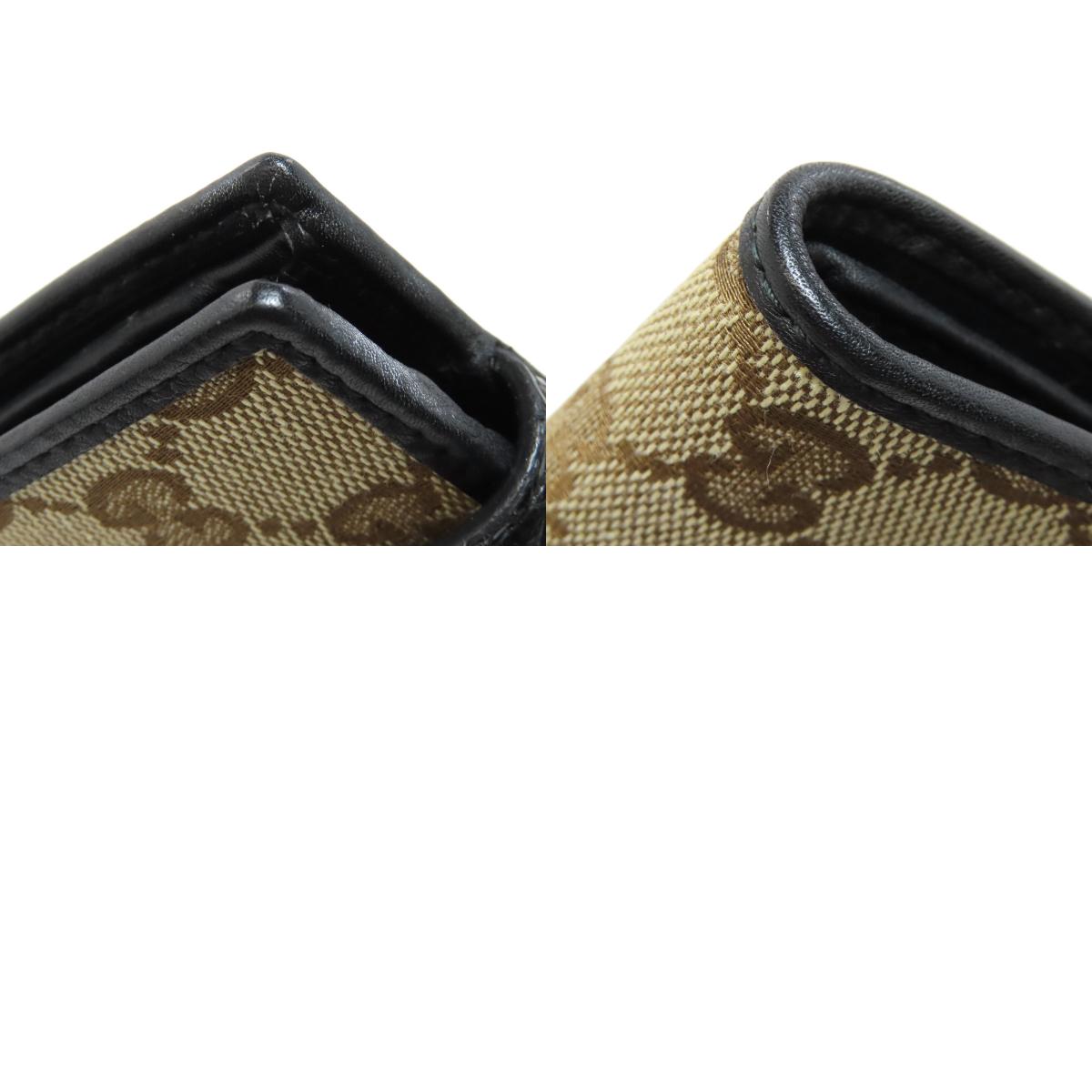 GUCCI グッチ 181669 GG 二つ折り財布(小銭入れあり) キャンバス レディース 中古