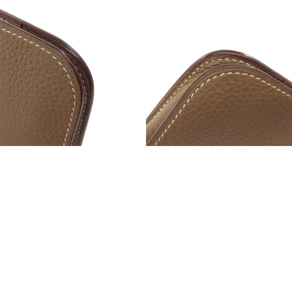 HERMES エルメス ドゴンGM エトープ シルバー金具 長財布(小銭入れあり) トゴ レディース 中古