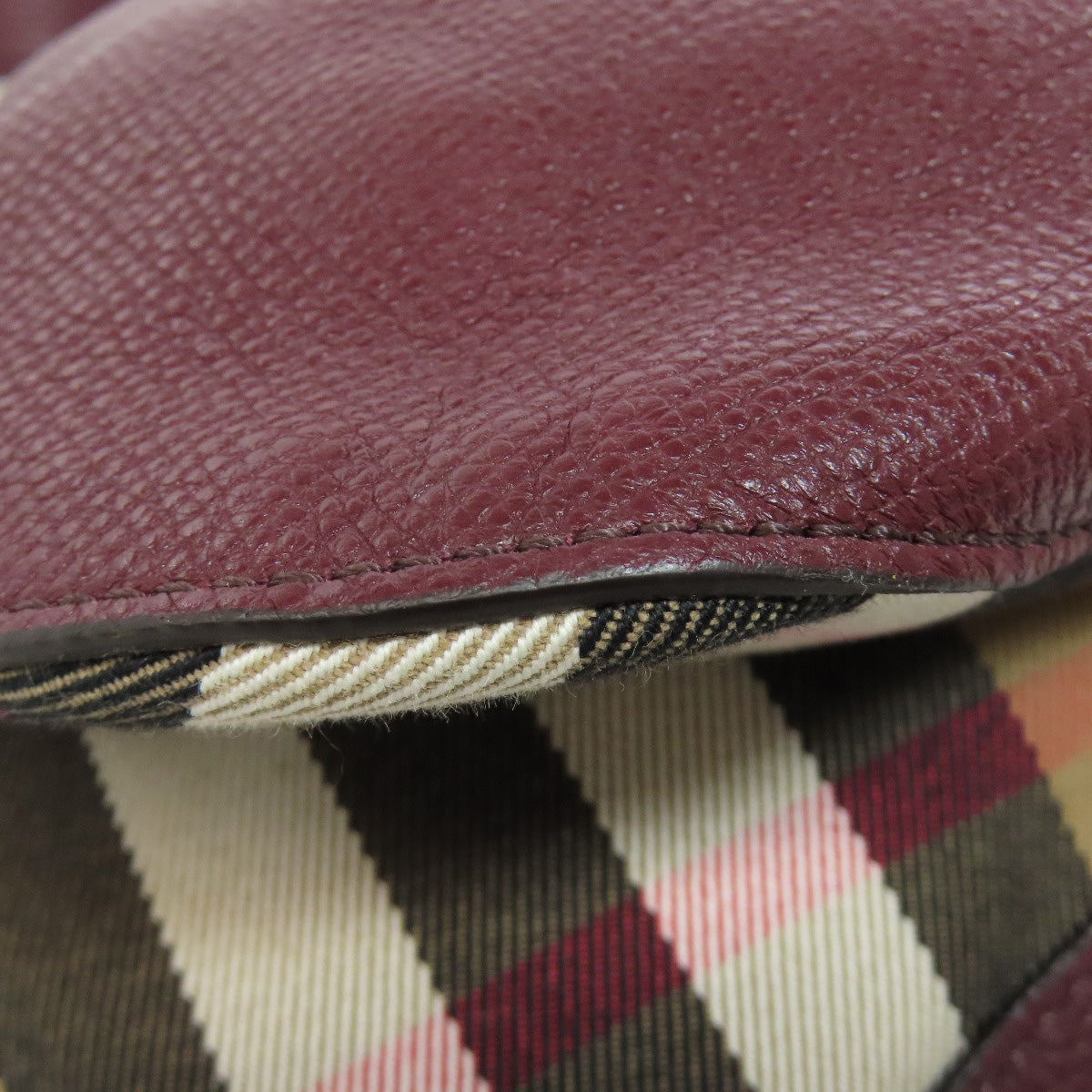 BURBERRY バーバリー ロゴ ショルダーバッグ レザー レディース 中古