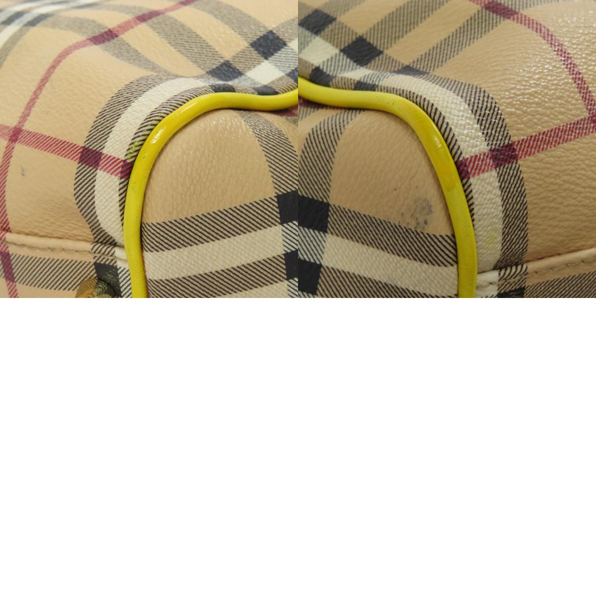 BURBERRY バーバリー ノバチェック トートバッグ PVC レディース 中古