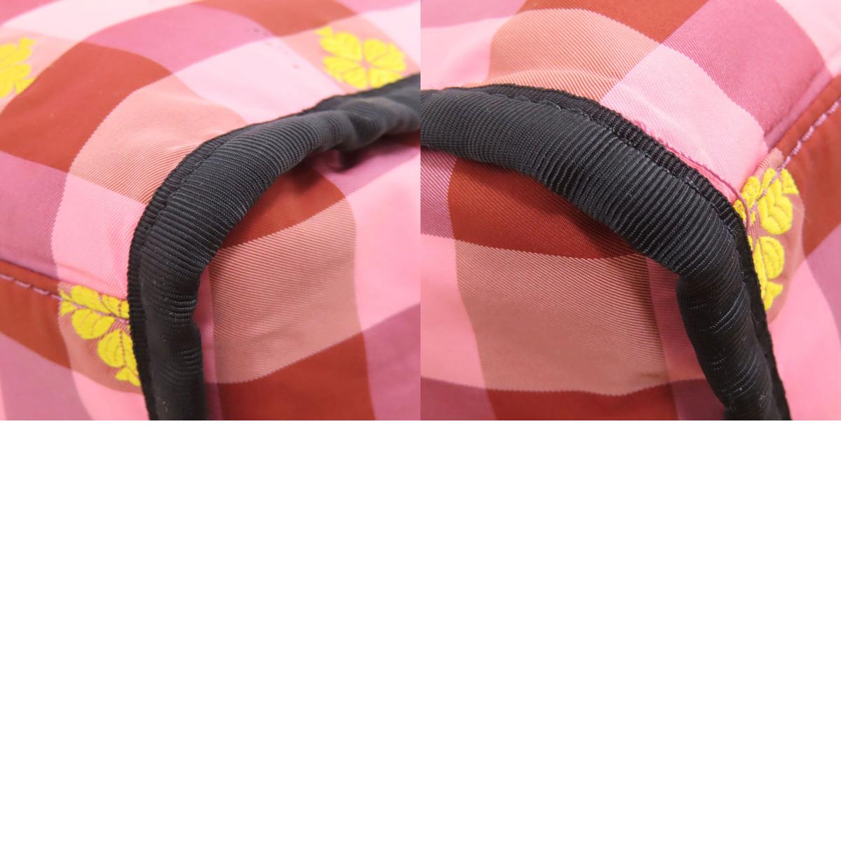 kate spade ケイトスペード モーリー チェック柄 2WAY ハンドバッグ ナイロン レディース 中古