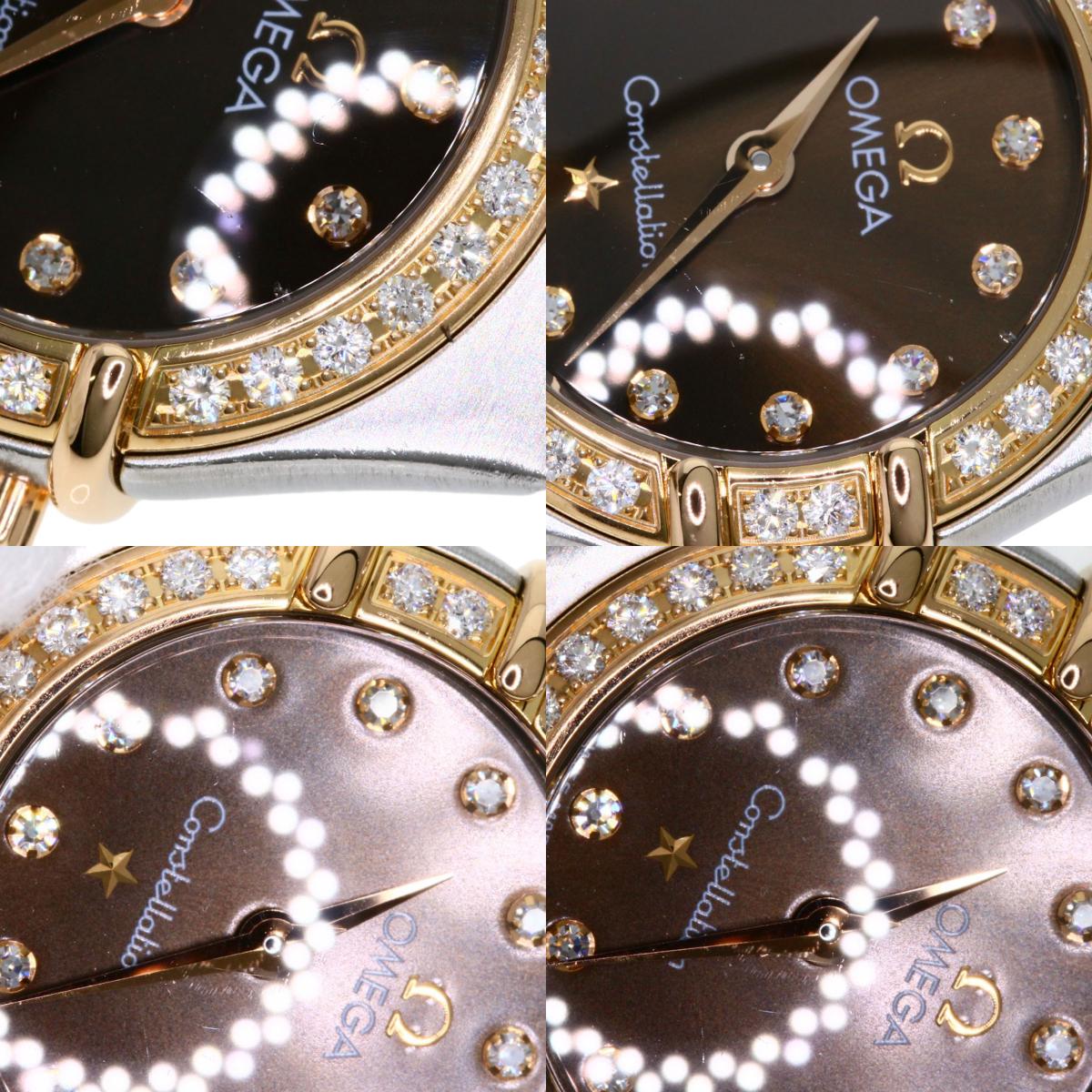 OMEGA オメガ 1358.60 コンステレーション 12P ベゼル ダイヤモンド 腕時計 SS レディース 中古