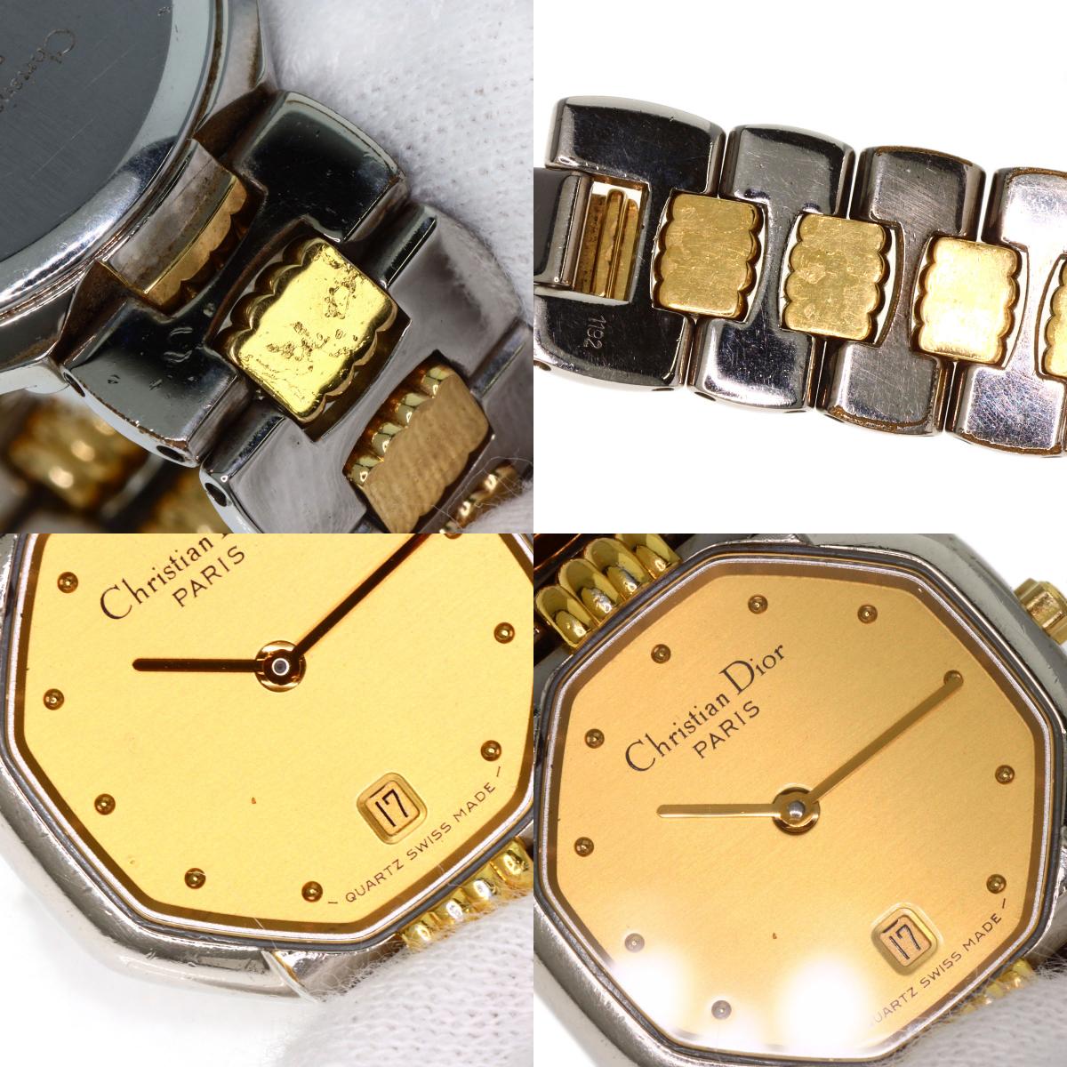 CHRISTIAN DIOR クリスチャンディオール D48-203 オクタゴン 腕時計 SS レディース 中古