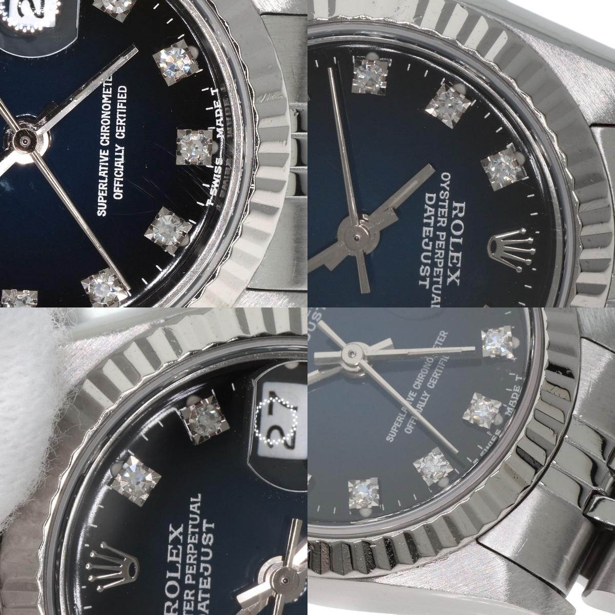 ロレックス 69174G デイトジャスト 10P ダイヤモンド ブルーグラデーション 腕時計 中古 商品画像20