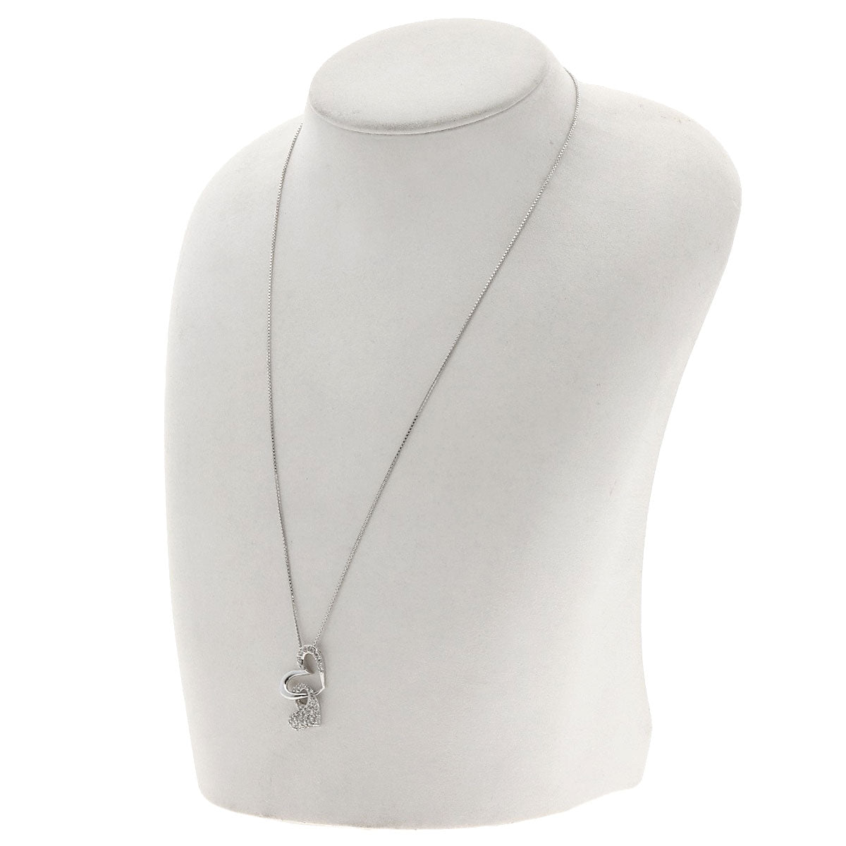 SELECT JEWELRY セレクトジュエリー ダイヤモンド ネックレス K18WG レディース 中古