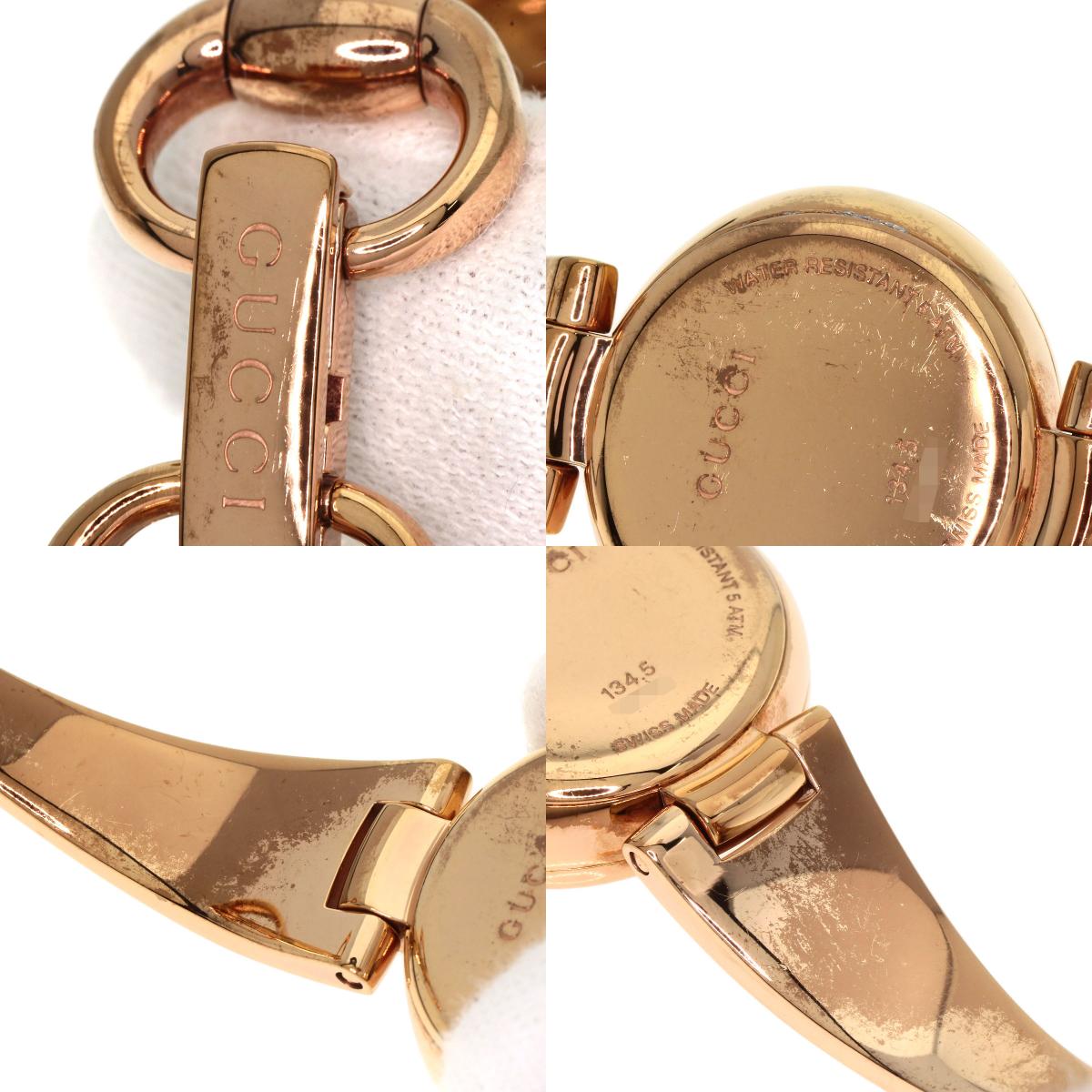 GUCCI グッチ 134.5 GG シェル バングル 腕時計 PGP レディース 中古
