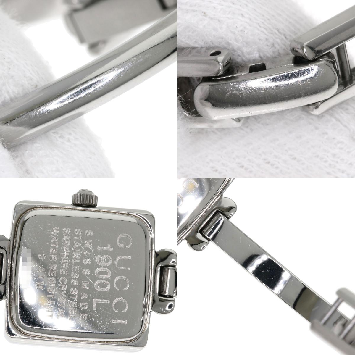 GUCCI グッチ 1900L スクエアフェイス 腕時計 SS レディース 中古