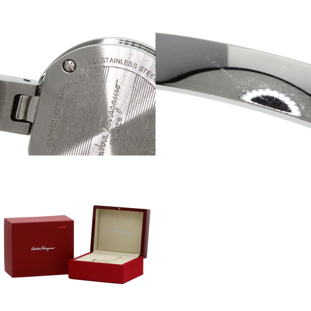 Salvatore Ferragamo サルヴァトーレフェラガモ ガンチーニ 腕時計 SS レディース 中古