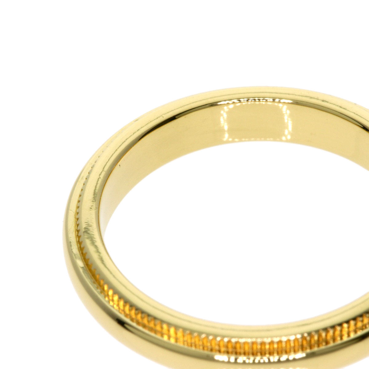 TIFFANY&Co. ティファニー ミルグレイン リング・指輪 K18YG レディース 中古