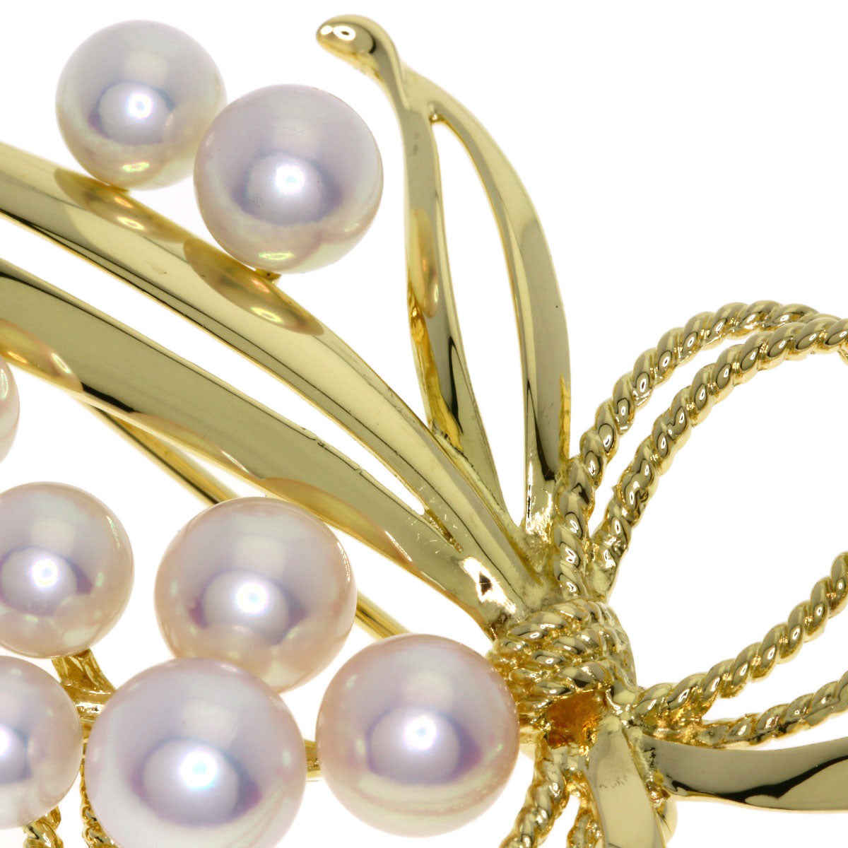 MIKIMOTO ミキモト パール 真珠 ブローチ K18YG レディース 中古