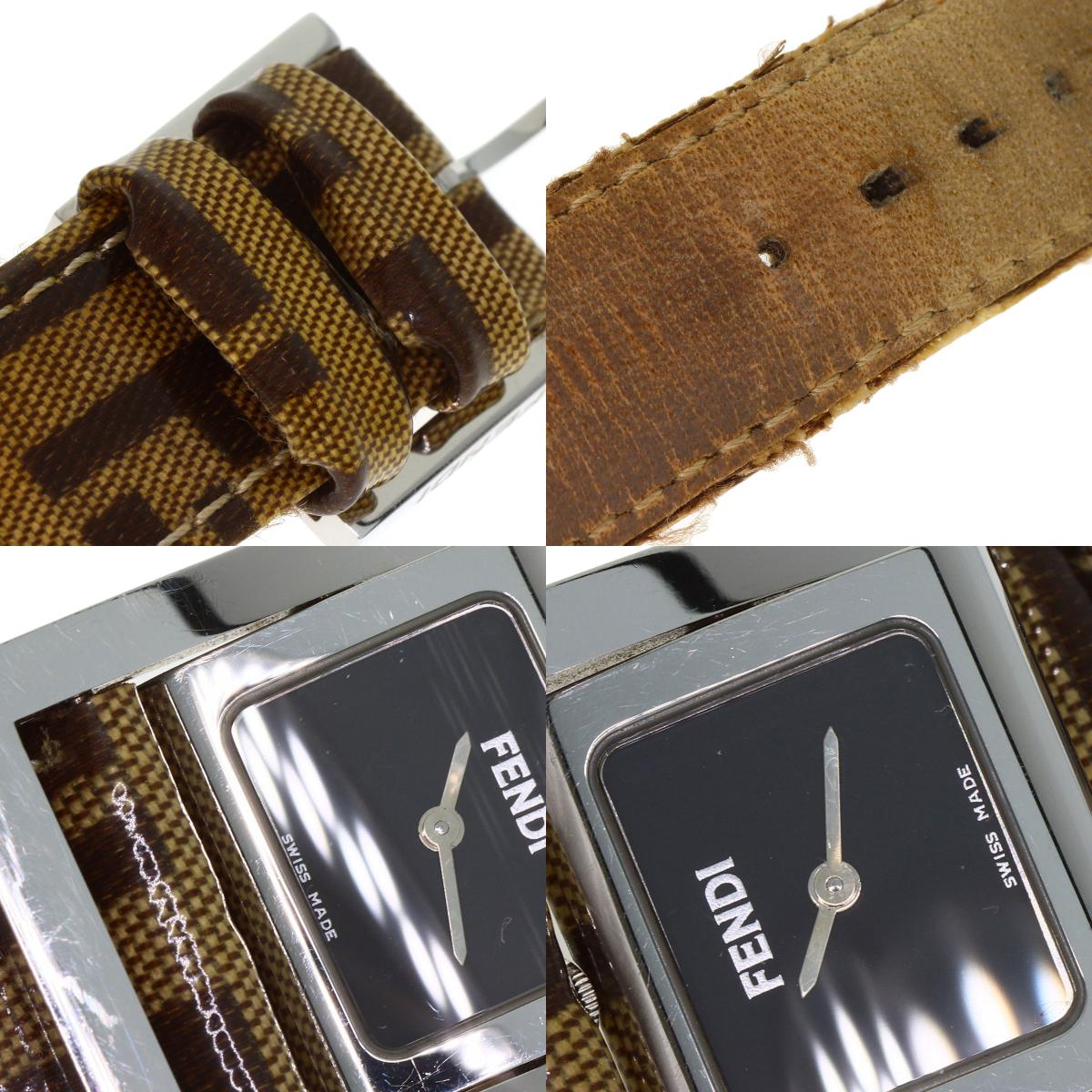 FENDI フェンディ ジャイロ ズッカ柄 腕時計 SS レディース 中古