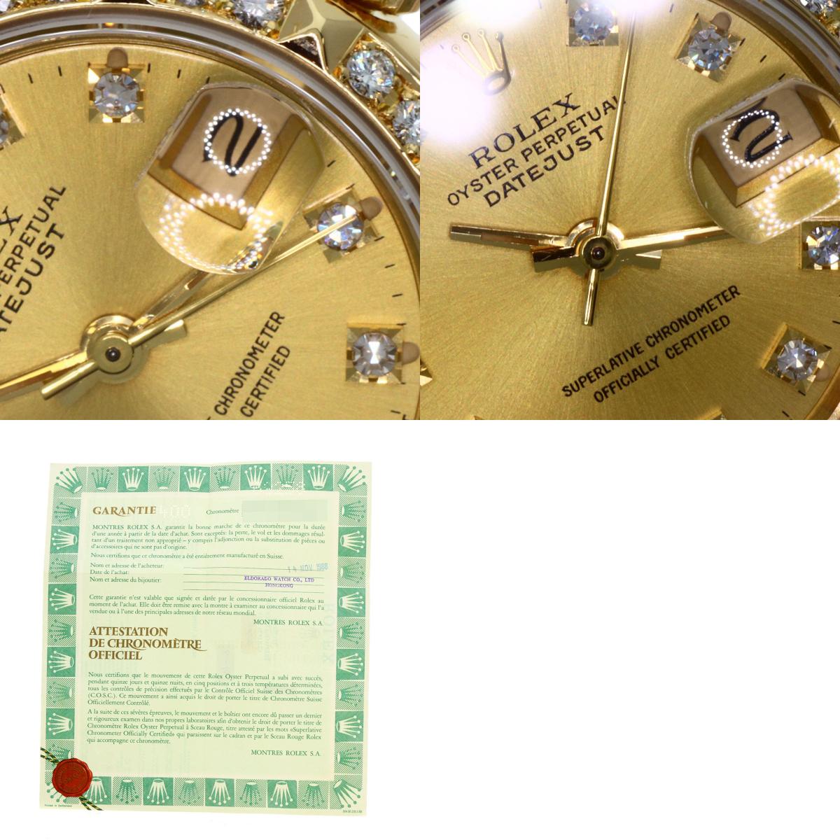 ロレックス 69258G デイトジャスト 10P ベゼル ダイヤモンド 腕時計 中古 商品画像20