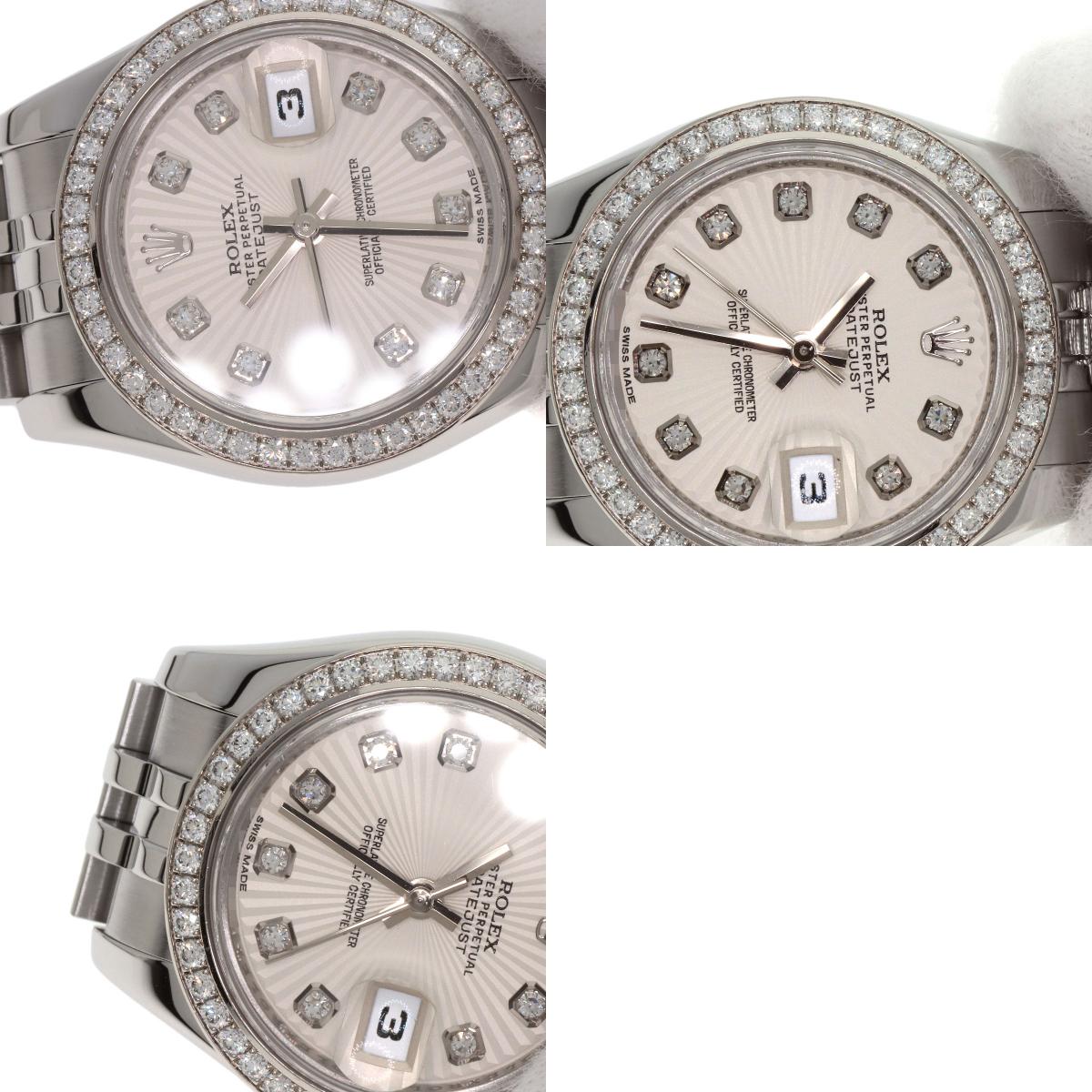 ロレックス 179384G デイトジャスト 10P ベゼル ダイヤモンド 腕時計 中古 商品画像20