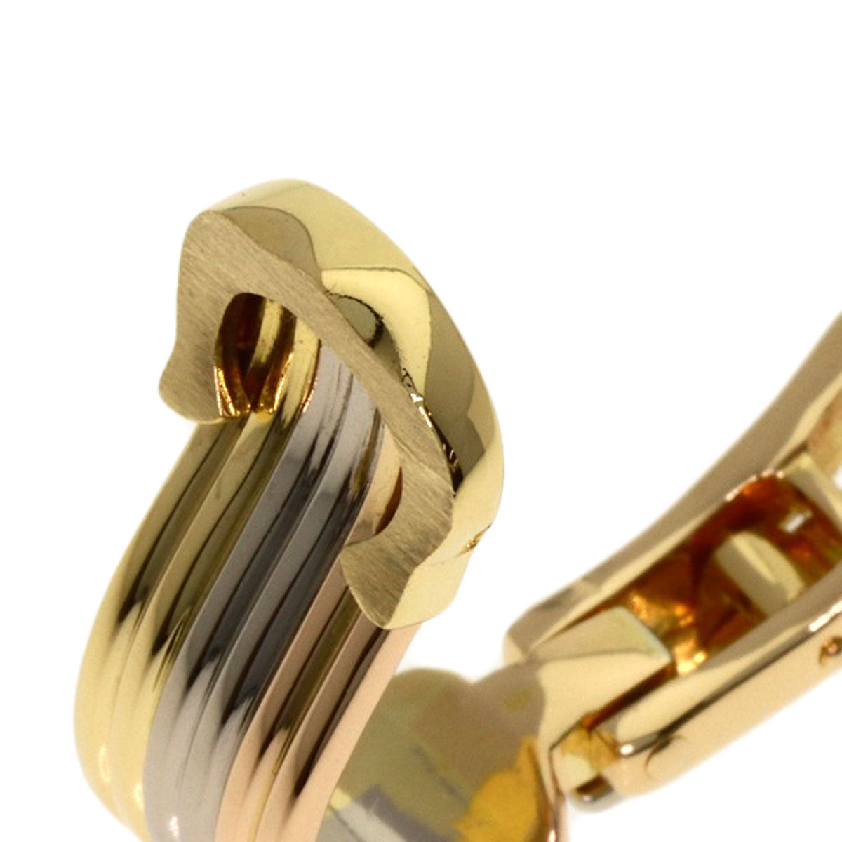 CARTIER カルティエ C2 スリーカラー 片方のみ イヤリング K18YG レディース 中古