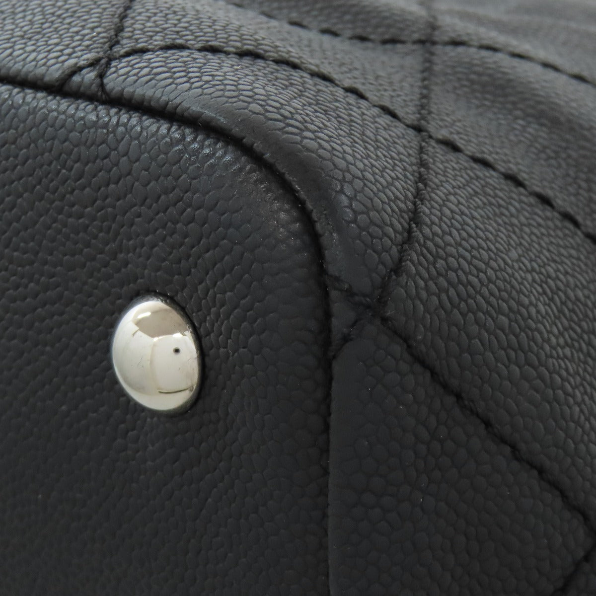 CHANEL シャネル マトラッセ シルバー金具 トートバッグ グレインド カーフスキン レディース 中古