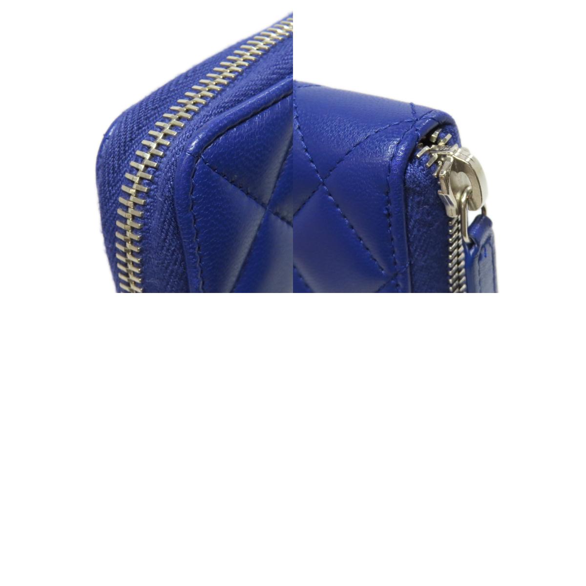 CHANEL シャネル マトラッセ ココマーク シルバー金具 長財布(小銭入れあり) ラムスキン レディース 中古