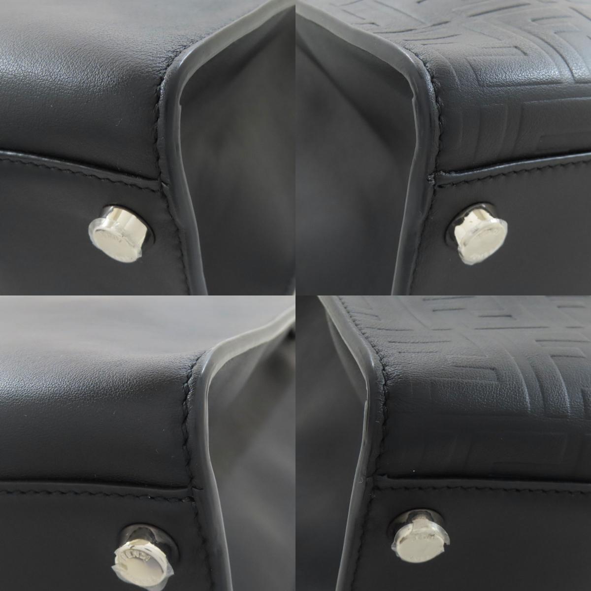 FENDI フェンディ ピーカブー エックスライト 2WAY ハンドバッグ カーフ レディース 中古