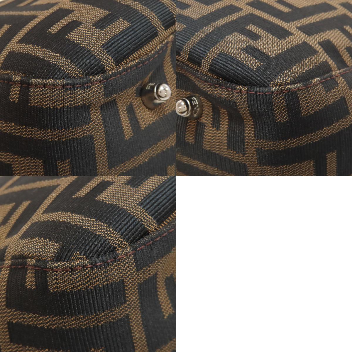 FENDI フェンディ ズッカ柄 ハンドバッグ キャンバス レディース 中古