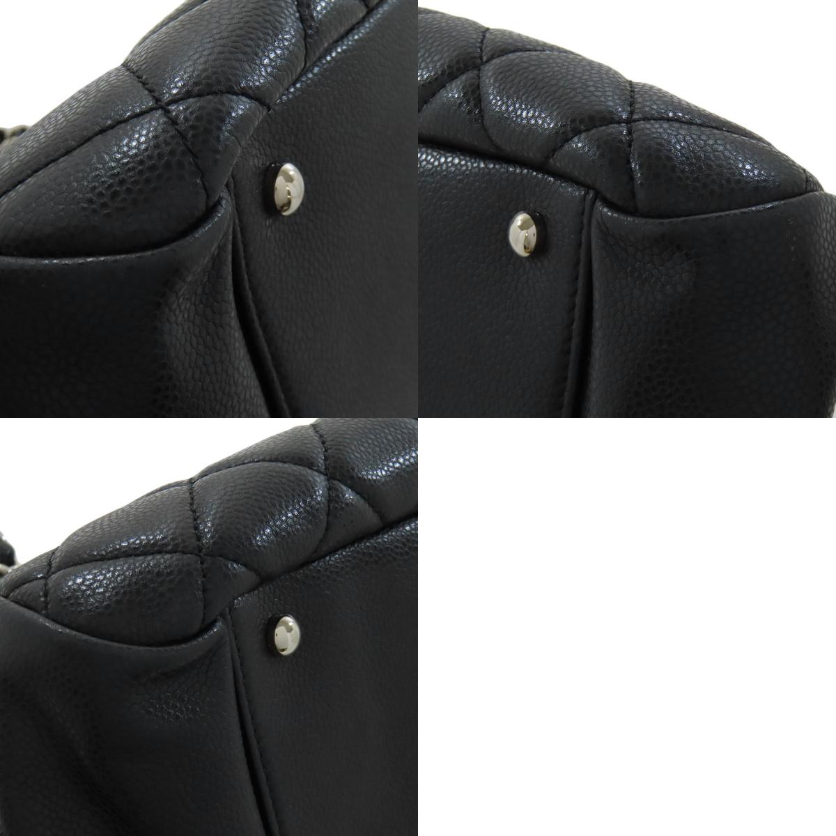 CHANEL シャネル マトラッセ シルバー金具 トートバッグ グレインド カーフスキン レディース 中古